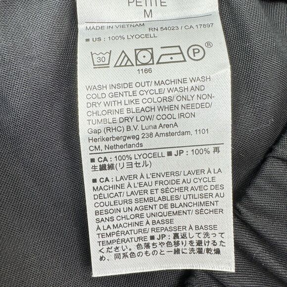 Banana Republic Cargo Jogger Pants Womens Petite Medium Black Soft Tencel - Picture 11 of 13